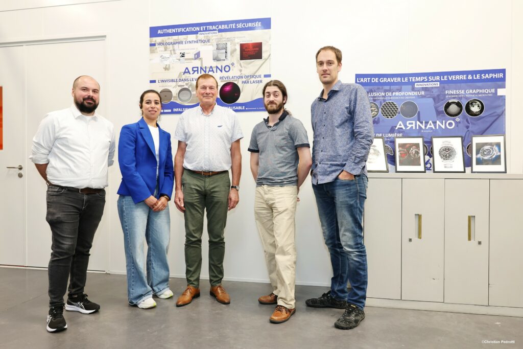 - arnano team photo of arnano’s experts in nano etching, photolithography, and nano printing